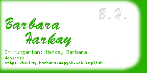 barbara harkay business card